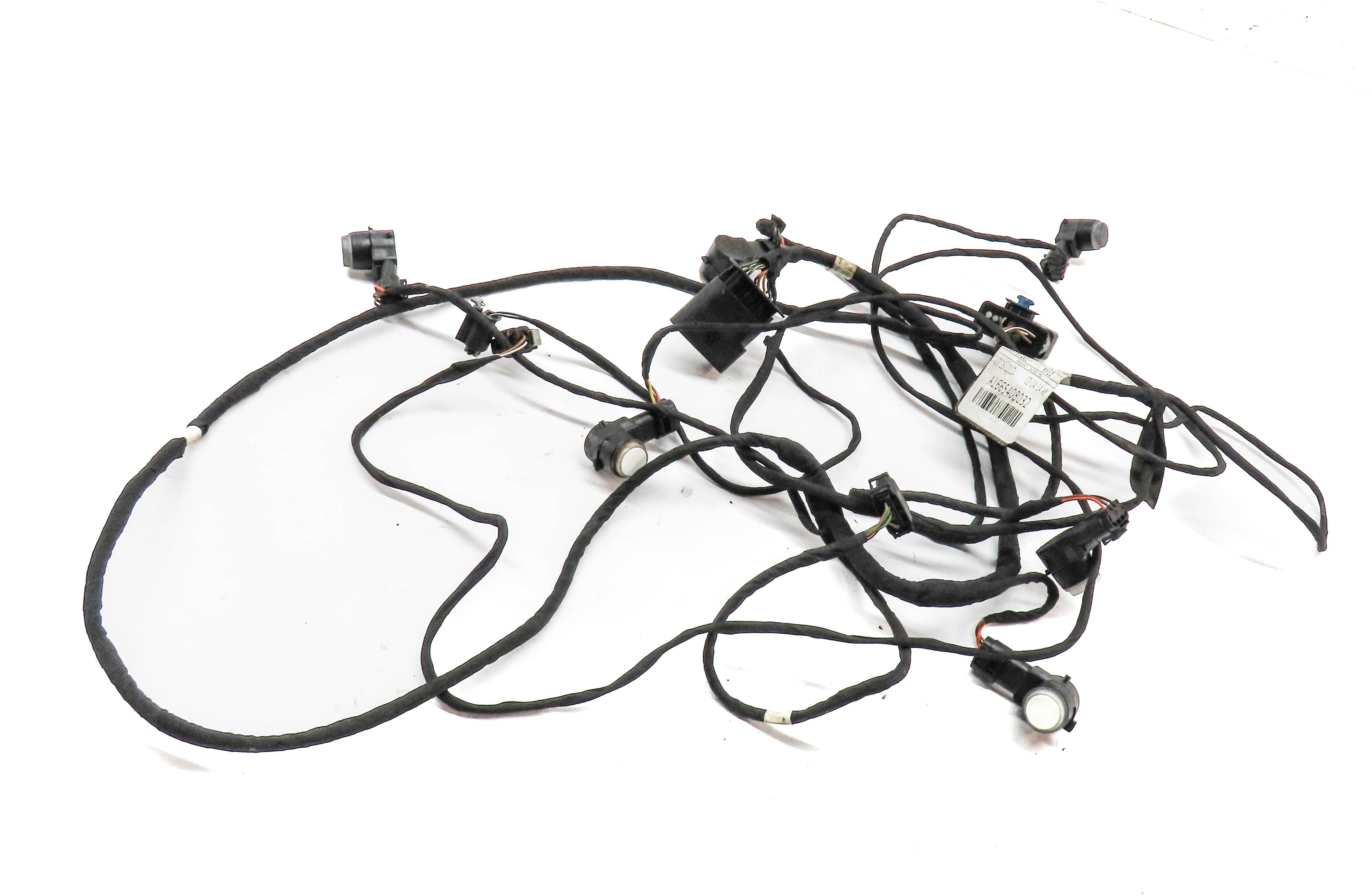 2013 MERCEDES GL350 (X166) FRONT PARK ASSIST PDC SENSOR SET 6 (White) & HARNESS — exact item pictured
